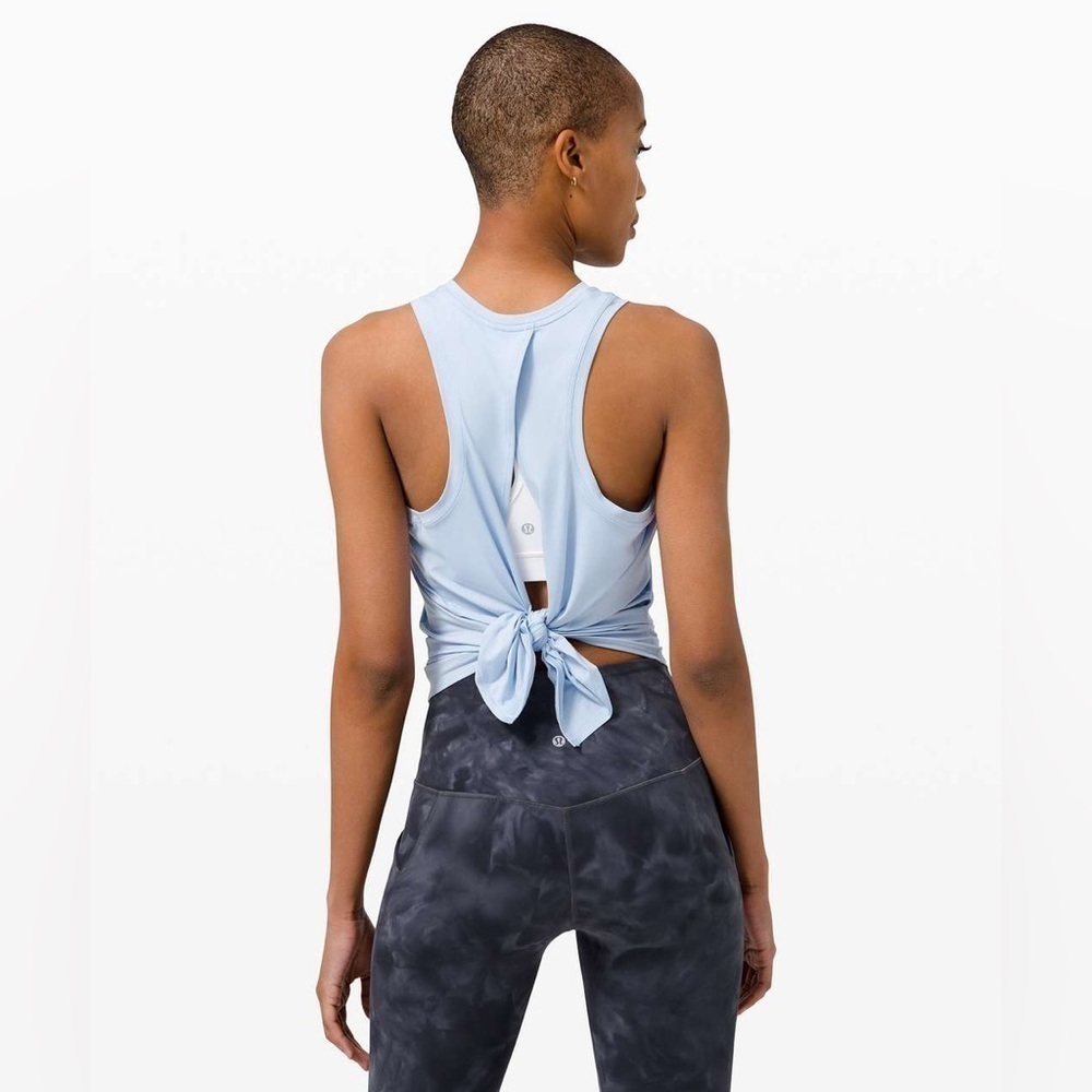 Lululemon Tied To Be Tank - Wrap Tank Top - Light Blue - Size 6